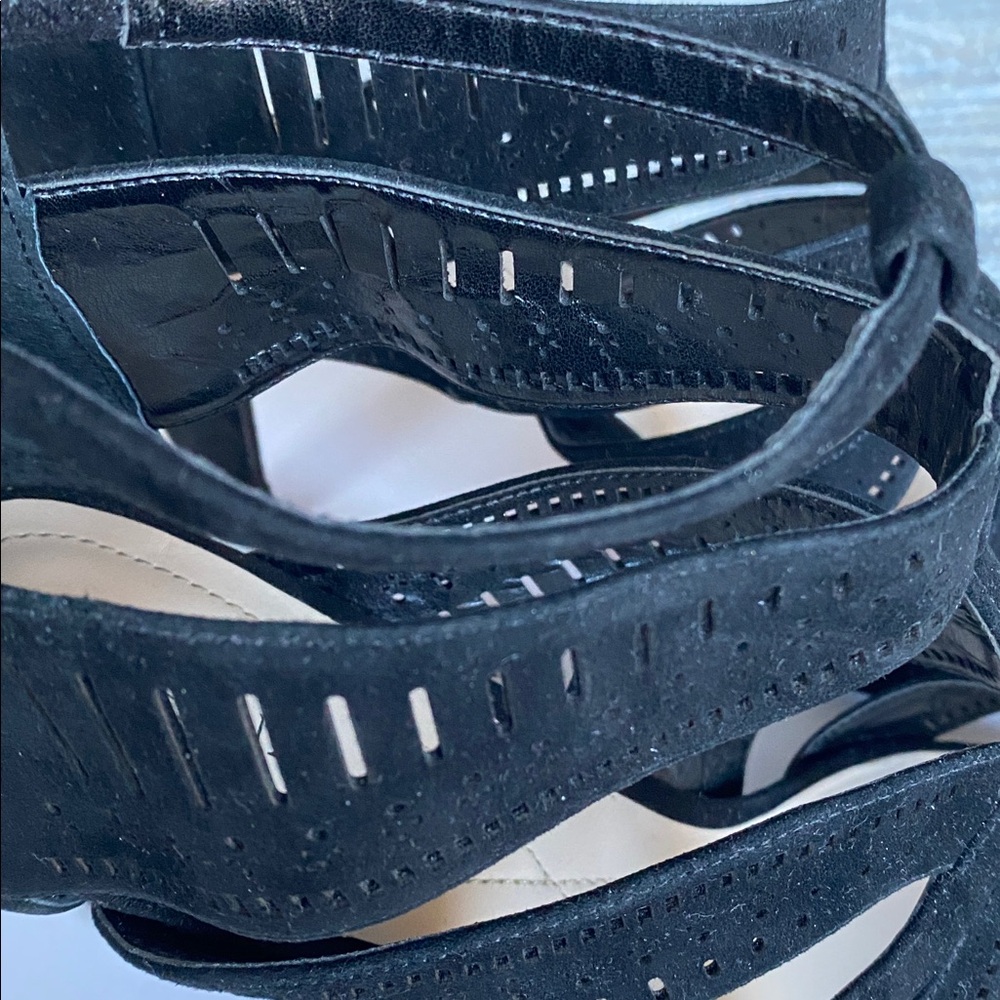 Women’s Alfani Chloey Black Cutout Sandals Heels - Picture 10 of 13